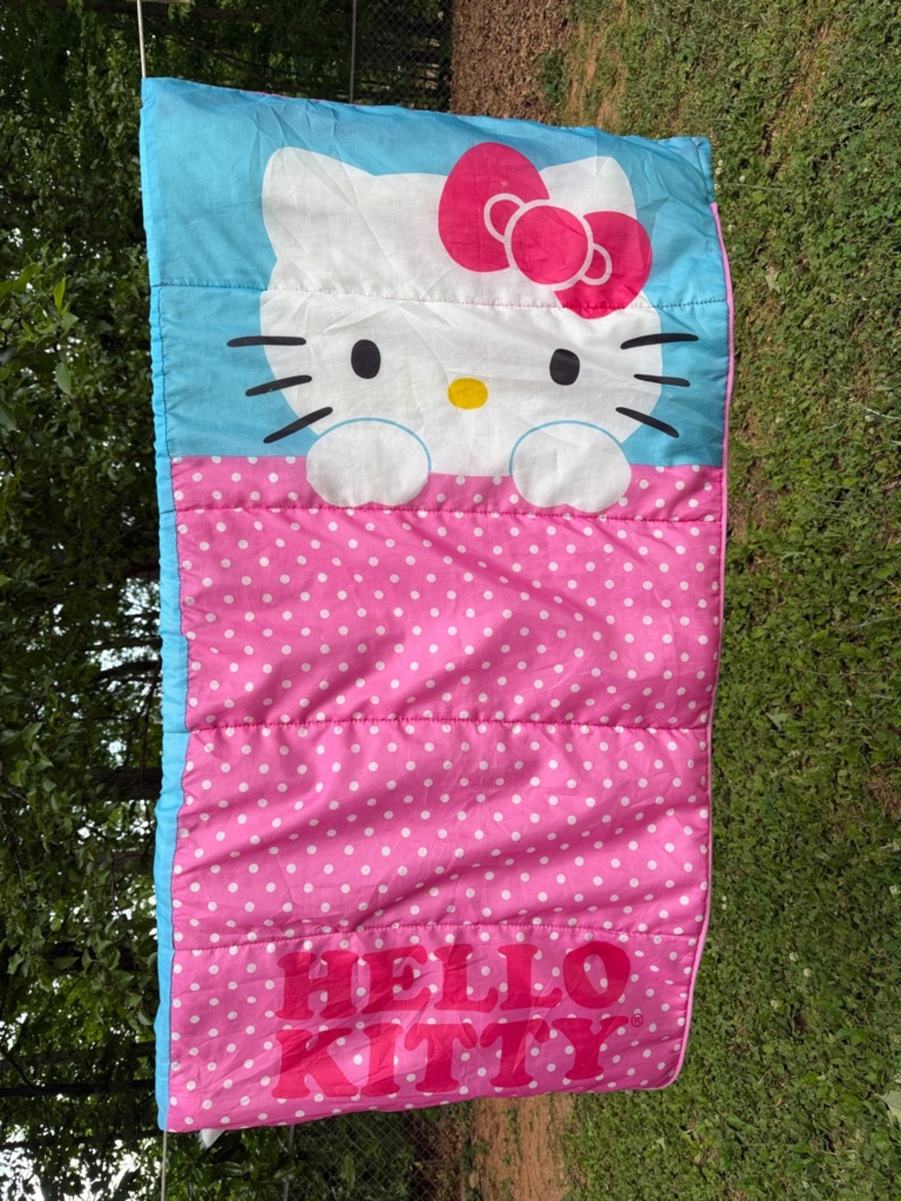Hello Kitty sleeping bag pink and blue